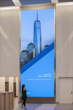 Corporate lobby LED video wall